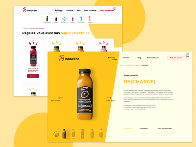 Innocent's products page concept creative creative design drinks figma innocent product redesign smoothies ui web webdesign website