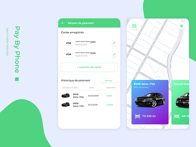 PayByPhone app car card design mobile payment redesign studio ui ux