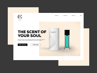 Maison21g perfumery - Landing page concept creative design figma landing page landingpage light one page product sober ui