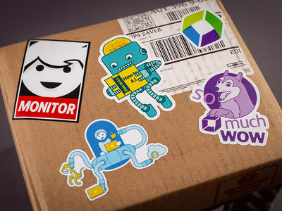 Stickerbox ai artificial cloud dog doge intelligence monitor monkey robot sticker ufo wow