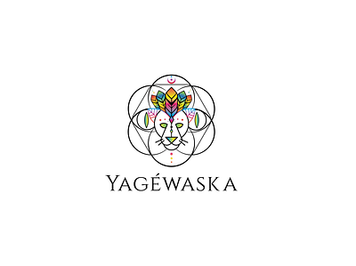 Yagewaska logo ayahuasca colorful feathers jungle logo logo design branding logodesign mystical sacredgeometry shamanic