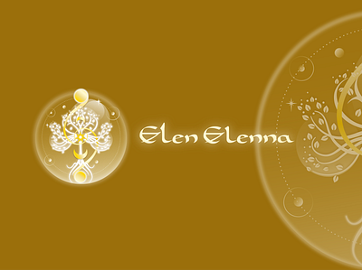 Elen Elenna logo cosmic ethereal femininedesign logo logoart logodesign mystical sacred spiritual logo tree logo tree of life