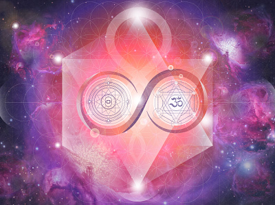 Cosmic Metatron digital art sacred sacred geometry social media cover spiritual