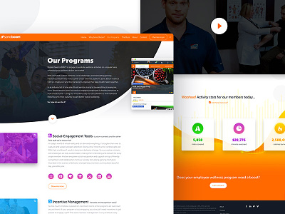 Sonic Boom redesign activity fitness home homepage marketing page site ui web wellness