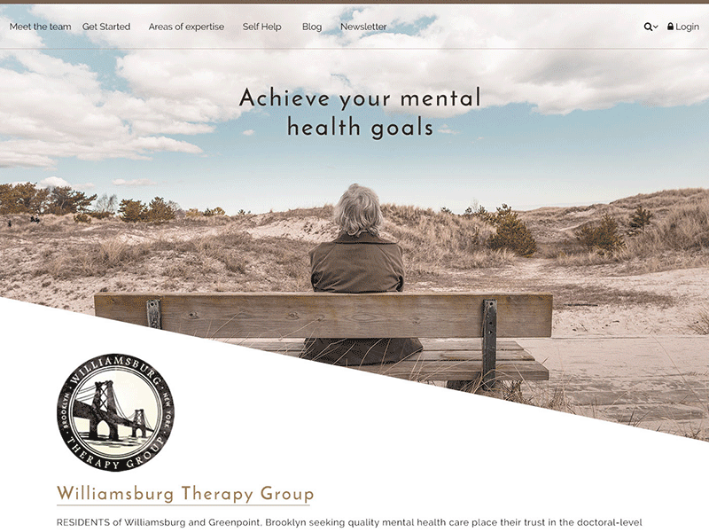 Williamsburg Therapy Group design graphic mental thearpy typography ui ux web