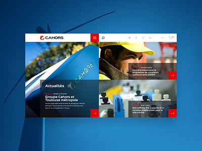 Groupe Cahors electric power industry photoshop ui ux webdesign