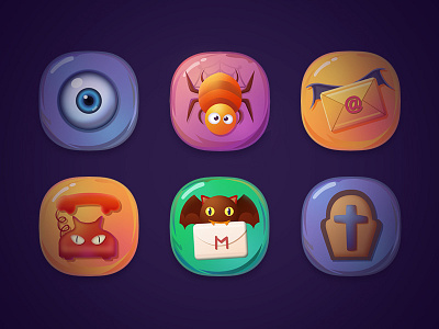 Halloween icon set dribbble icon ui ux 插图 设计