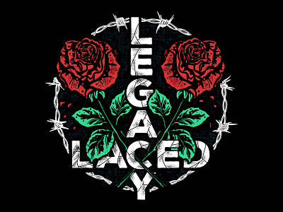 Trappedroses "laced legacy" artwork clipart darkart design dribbble best shot dribbble shots gajahnakal graphic design illustration merchandise poppunk shot tshirt design