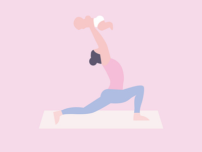 The Baby Yoga One baby babyyoga illustration pink vector yoga yoga pose