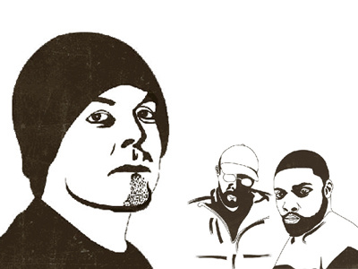 Thugs beanie dj goatee illustration musicians vector