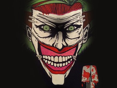 Joker acrylic batman canvas comics dc evil illustration joker
