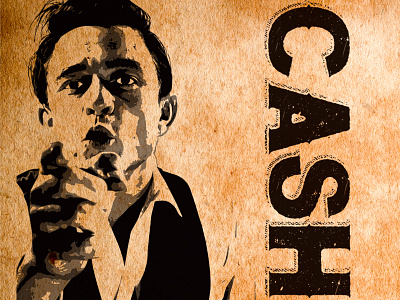 Johnny cash country illustration johnny man in black vintage