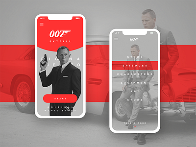 007: Skyfall movie app concept app concept sketch ui ux