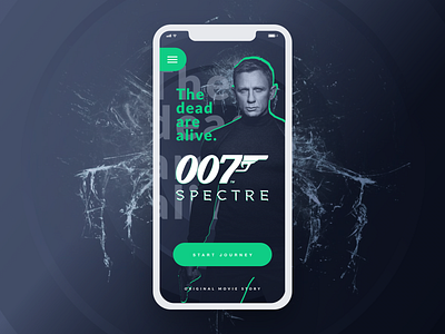 007: Spectre movie app concept app concept fanart sketch ui ux