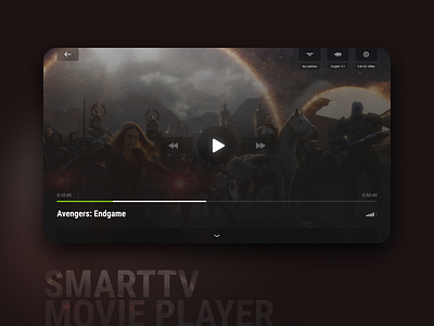 SmartTV app: movie player app concept design figma movie app tvapp ui ux