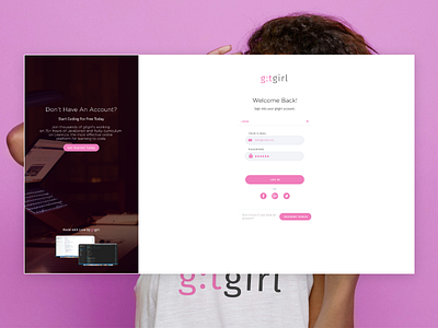 Git Girl Sign-in adobe demo design download iphone ui ux water xd