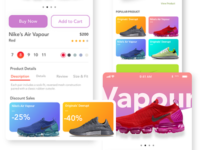 Sneaker UI Concept Design