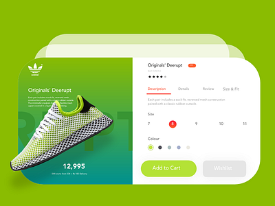 Addidas Checkout Page adobe xd app concept sample sneakers ui ux
