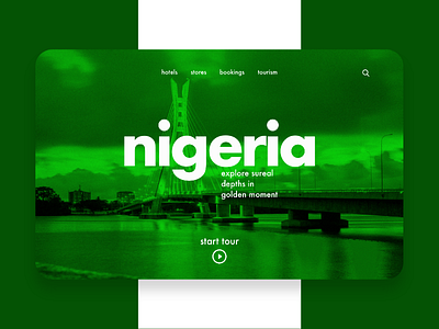Nigeria Tourism Landing Page adobe demo design download iphone landing page ui ux water web xd
