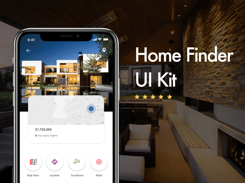 Home Finder Ui Kit adobe app demo design download home iphone kit ui ux xd