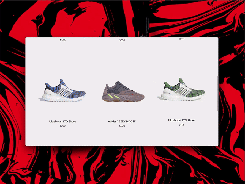Adidas Shoe Preview adobe app demo design ui ux web xd