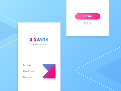 Sbank aesthetic bank bold budget corporate invest iphonex login logo minimal mobile saving