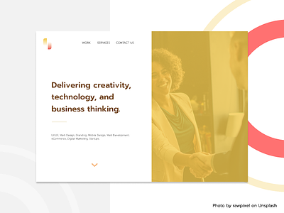 Web Agency Home Page business concept creative design design agency homepage tech website