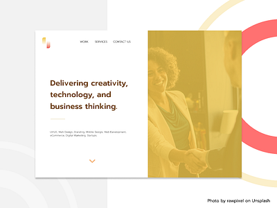 Web Agency Home Page business concept creative design design agency homepage tech website