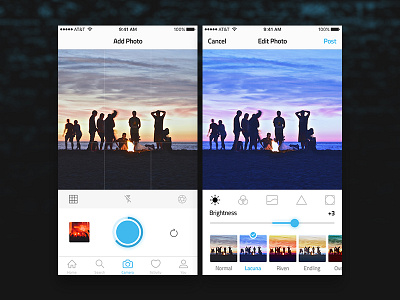 Photo Editing iOS apple ios mobile app mobile app design