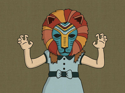 Liongirl dress girl hands juliantropia lion mask