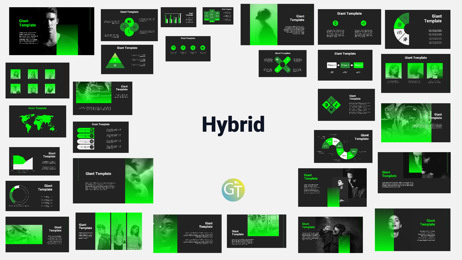 Dark Green Free Powerpoint Template by Giant Template on Dribbble