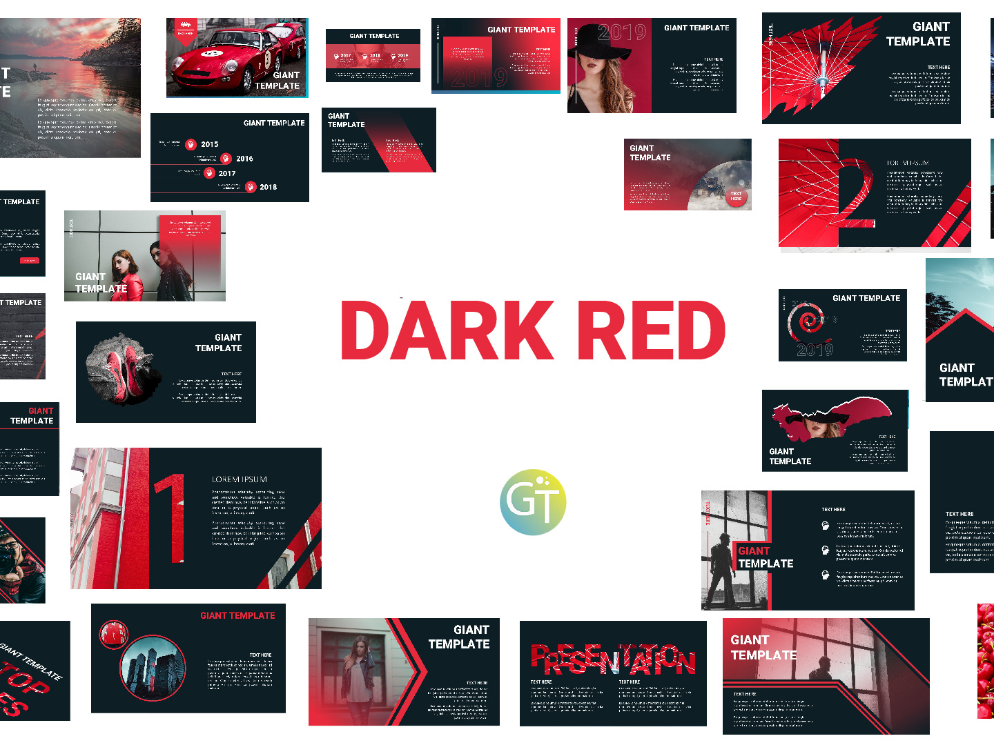 red powerpoint templates