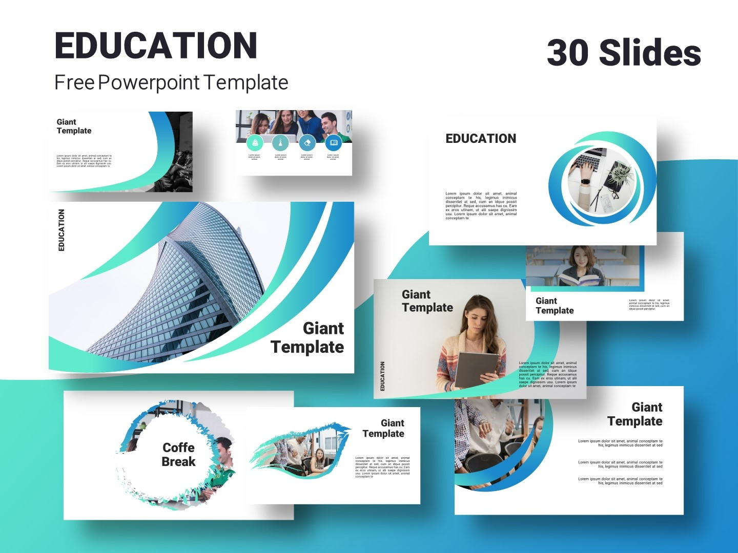 Education Free Powerpoint Template by Giant Template on Dribbble