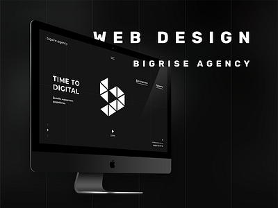 "Bigrise Inc" Website agency black and white branding design digital graphic design identity logo ui ux webdesign website design