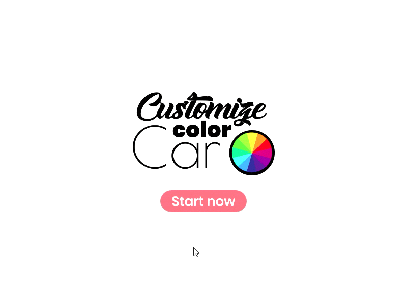 Customize Car Color madewithadobexd user interface ui design flat colors gradient color color wheel auto animation adobe xd adobe illustrator animation