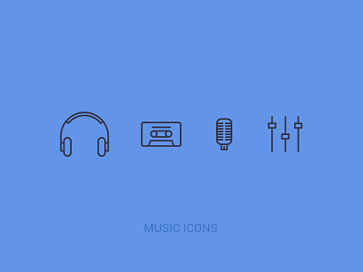 Music icons free icons icons line icons set music webdesign