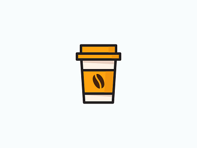 Paper Coffee Cup coffee flat icon illustration paper coffee cup web design