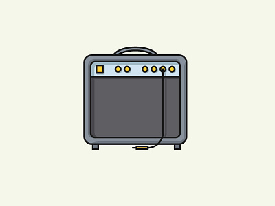 Amplifier amplifier flat icon illustration music rockn roll web design