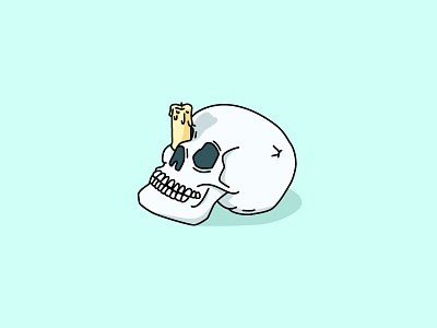 skull candle icon illustration skull web design