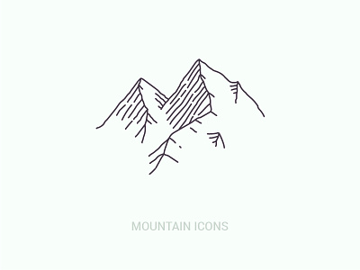 Mountain icon icons set illustration mountain stroke web design