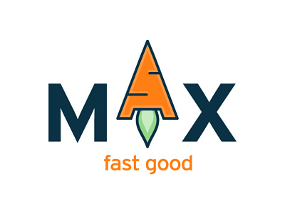Max fast gooooooood brand identity branding branding design food logo illustrator logo logotype logotype design rocket