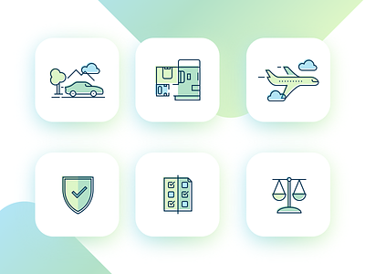 Insurance Agency Icons clean design icons icons set set uiue vector