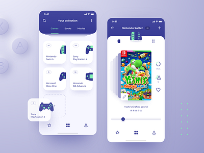 App for collectors app application clean collectors design games nintendo ui
