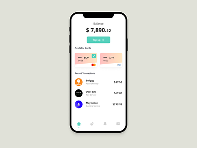 Wallet App Concept app design flat ui ux web