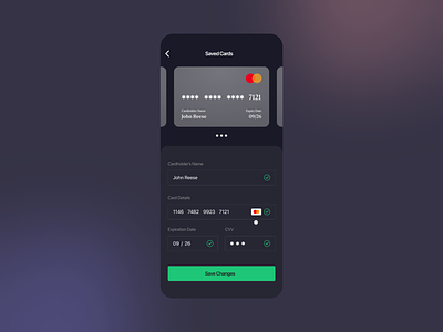 Card Wallet UI - Mobile App Concept