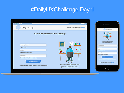 Daily UI #001 - Sign Up