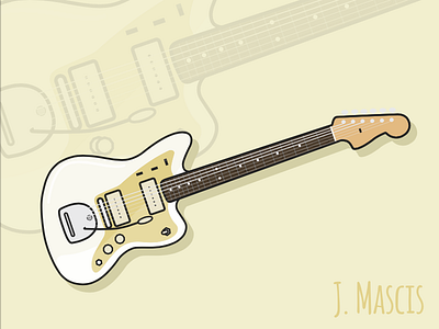 J. Mascis Guitar illustration guitar illustration illustrator pentool