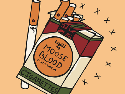 Moose Blood Cigarettes Illustration