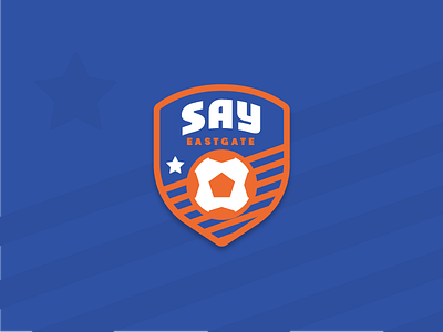 Soccer Association for Youth - Eastgate logo badge blue cincinnati logo orange soccer