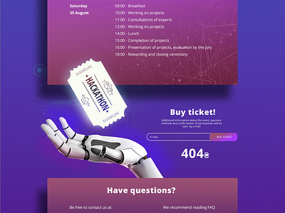 Hackaton landing page